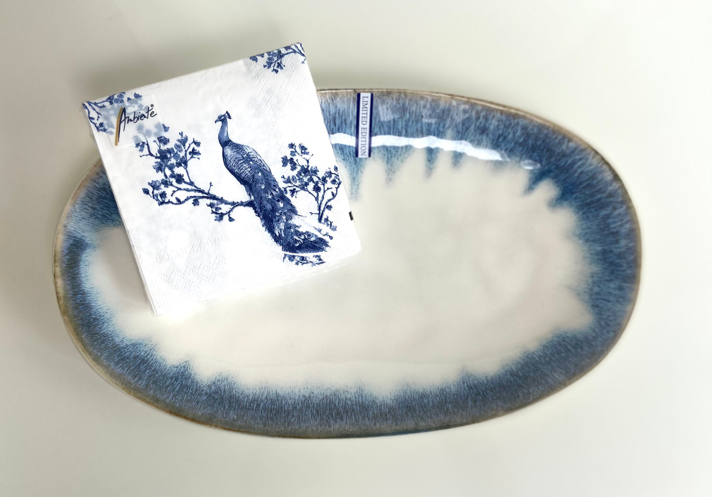 Servetten met pauwafbeelding