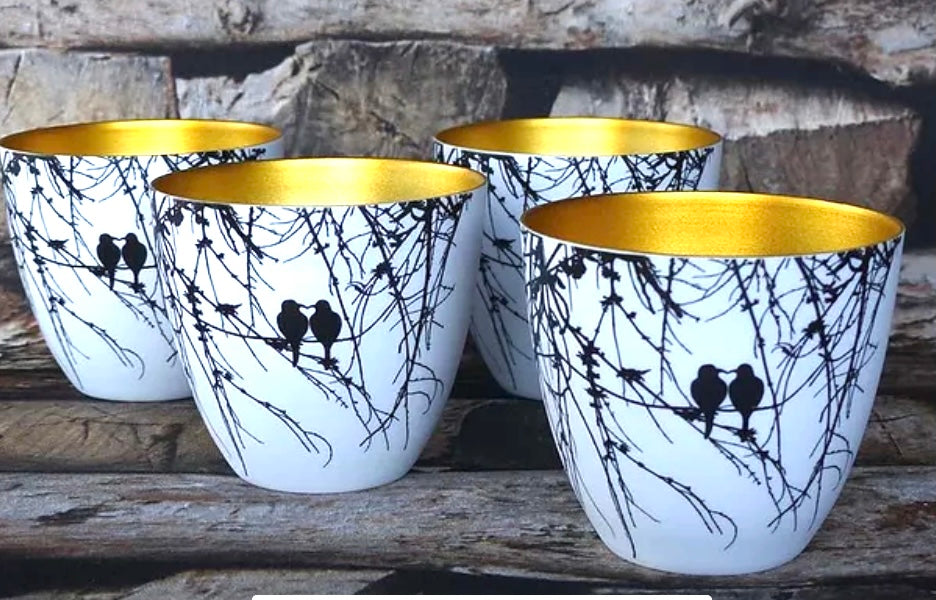 Waxinelichthouder Love birds Maat L (9 x 8 cm)