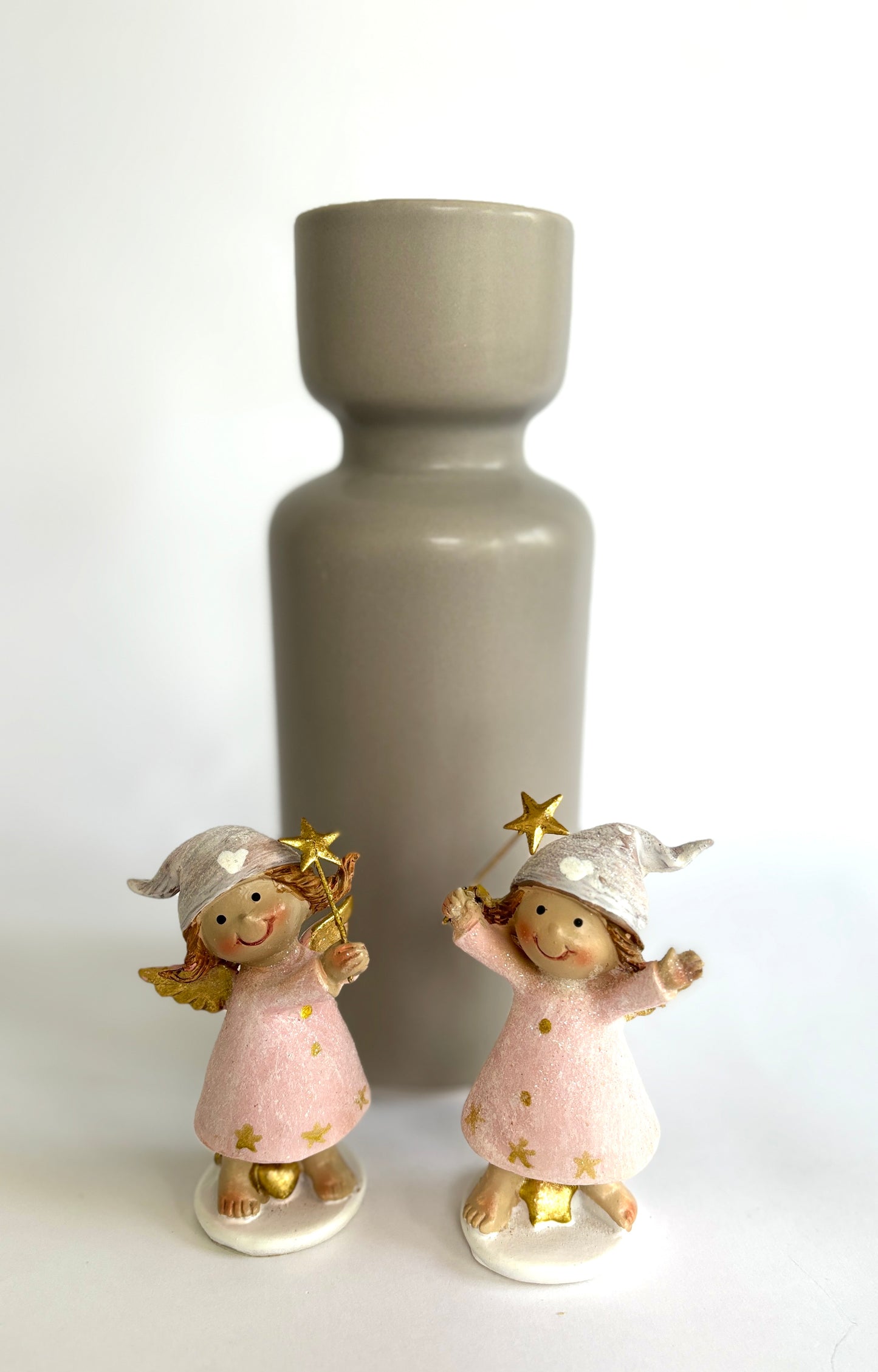 Vaas 23cm lichtgrijs