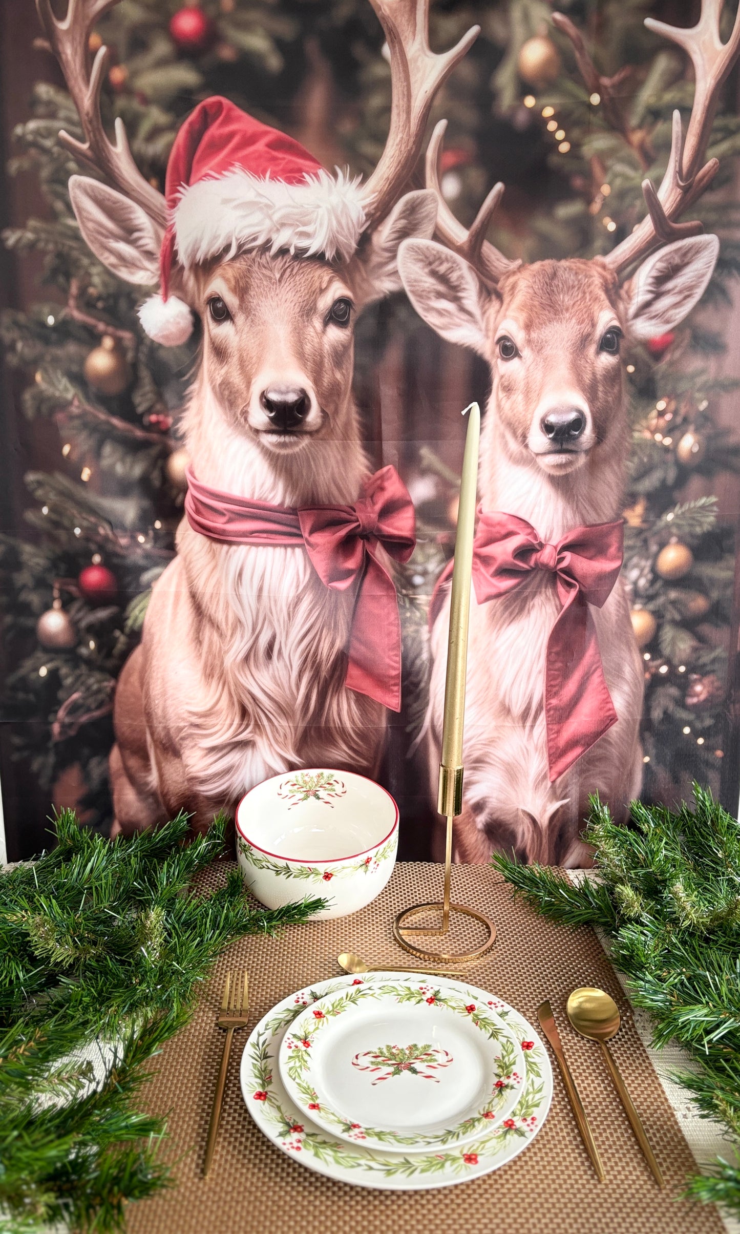 Kerstbord aardewerk 25*25*2cm