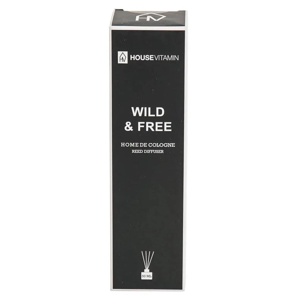 Housevitamin - Geurstokjes - Wild & Free - Zwart - Wit - 100ml