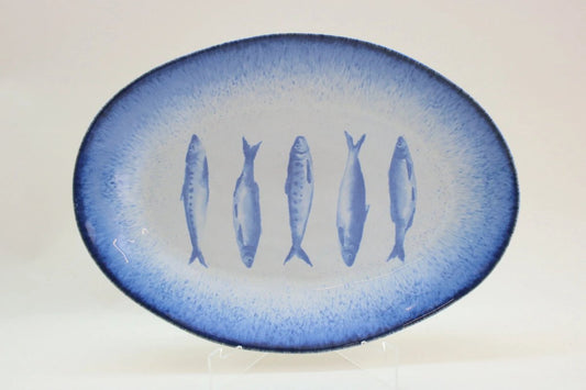 "Costa Nova Sardines servies collectie ovale schaal 40cm Sardines"